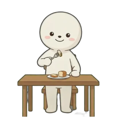 一人で食事を楽しむ